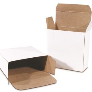 White Reverse Tuck Folding Cartons