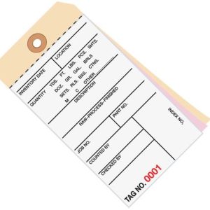 3 Part Carbonless Inventory Tags