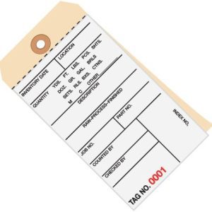 2 Part Carbonless Inventory Tags