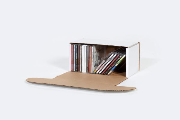 10 5/16 x 5 x 5 9/16" Outside Tuck  CD Jewel Case Corrugated Mailer - Holds 25 CD's