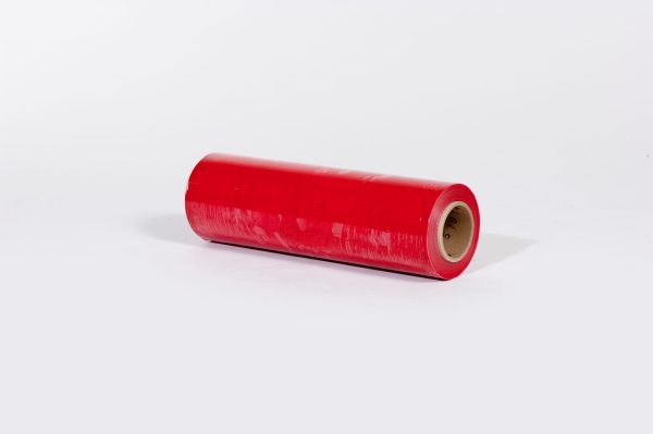 18" x 1500` 80 GA. Red Colored Hand Stretch Film (4/Case)