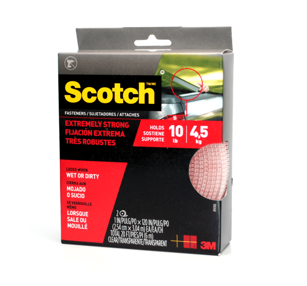 1"x10 ft (2 rolls/box) 3M Scotch® Extreme Dual Lock Hook & Loop