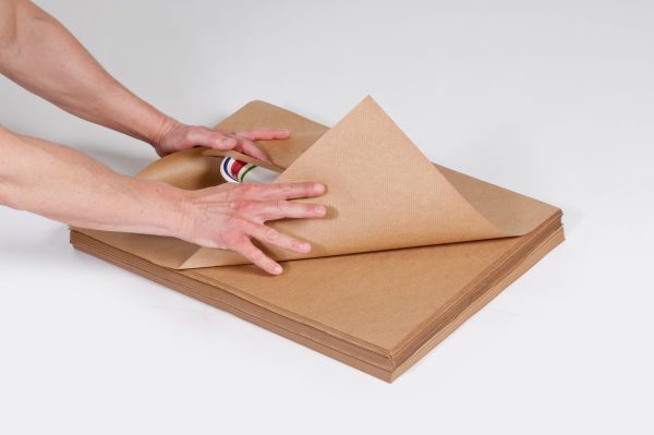 18 x 24" 60# Indented Kraft Paper Sheets (25#/Bundle)