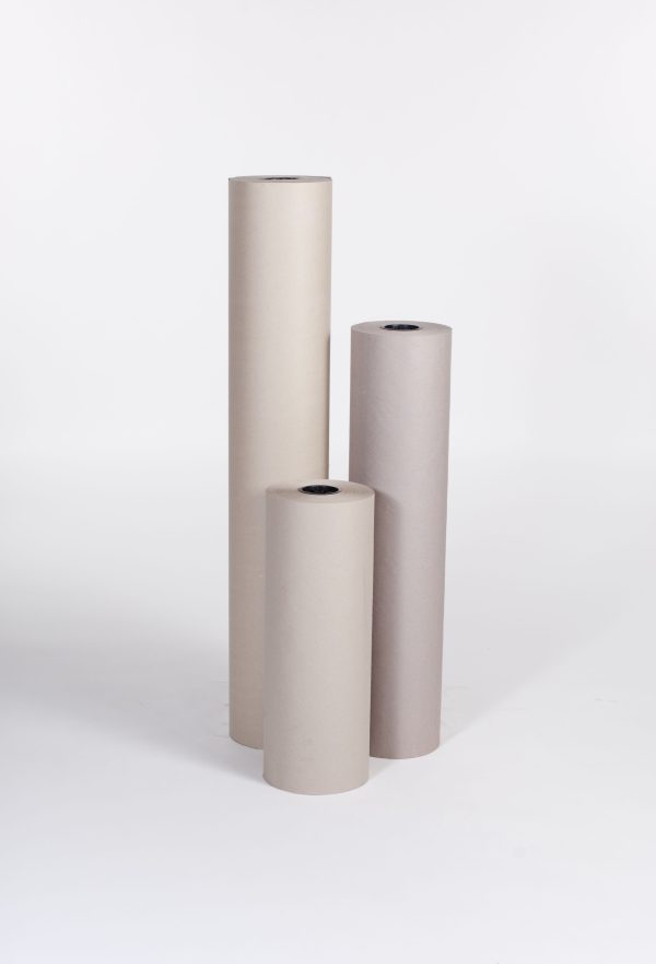 24" 50# Grey Bogus Kraft Paper Roll