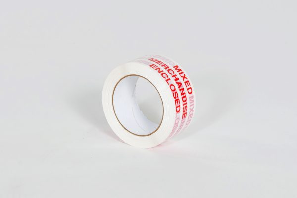2" x 110 yds. 2.0 Mil Mixed Merchandise Pre-Printed Carton Sealing Tape