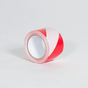 3" X 18 yds. 6 Mil Red/White Striped Safety Tape (16/Case)